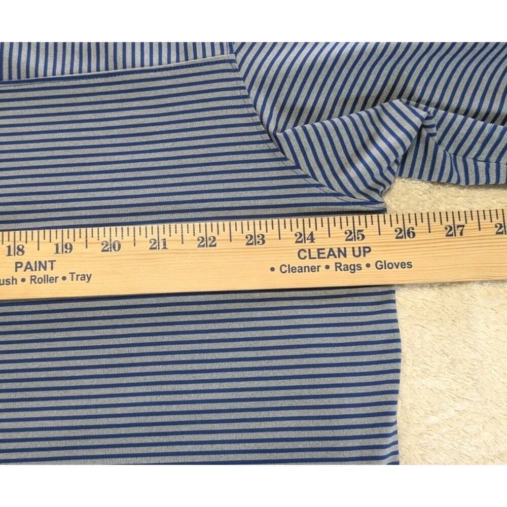 Under Armour Performance HeatGear Polo Shirt Mens XXL Blue/Gray Stripe Golf - Picture 8 of 9